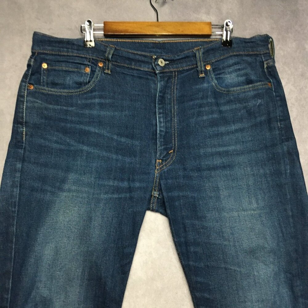 Levis Mens 514 Straight Fit Blue Jeans size 38x30 Stretch Denim Pants Zipper Fly